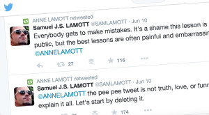 Anne Lamott and the Pee-Pee Tweet